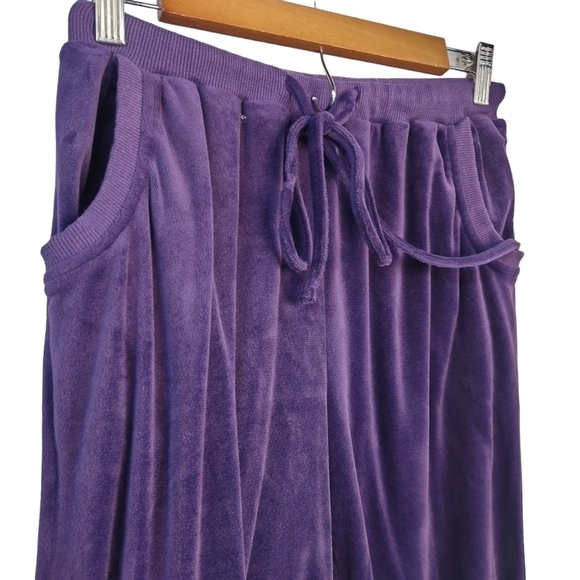 Hotouch Women's Purple Velvet Jacket And Sweatpants Set Size M - Picture 8 of 12